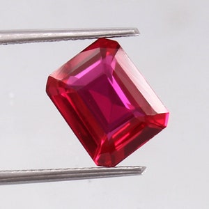 AAA Radiant Cut Red Ruby Loose Gemstone - 6 Ct Mozambique Ruby