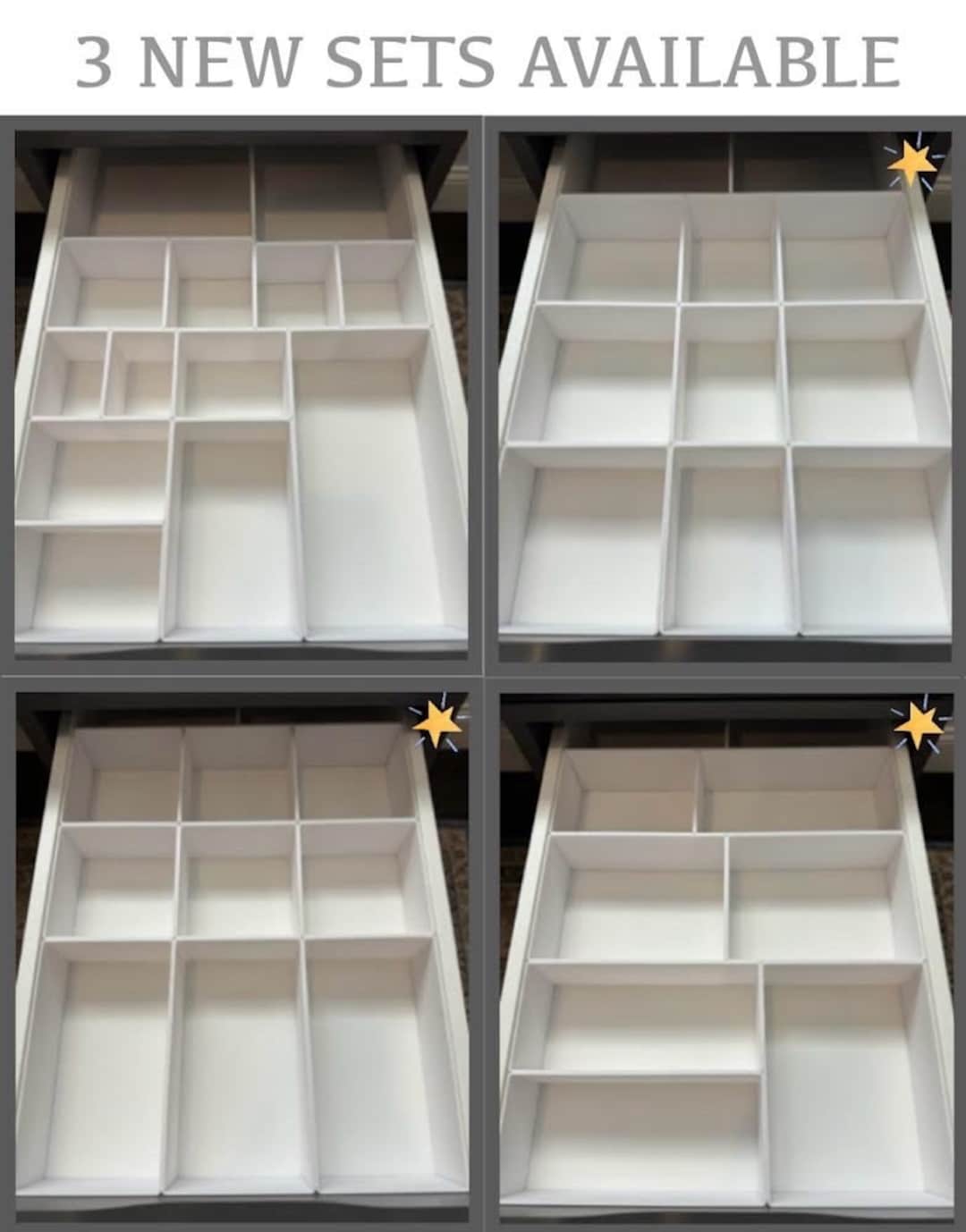 Classic Divider For Alex 9 Drawers. Clear Acrylic Storage Display