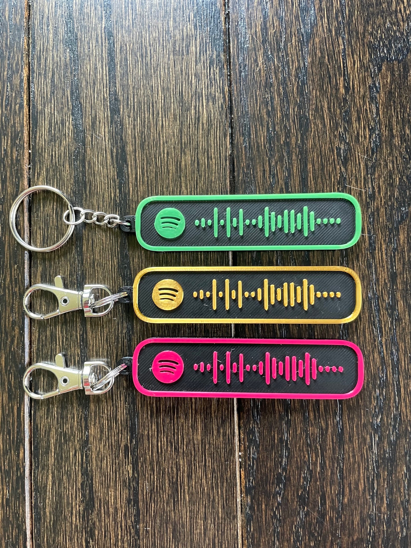 Scannable Spotify Code Keychain 3 Pack - Etsy