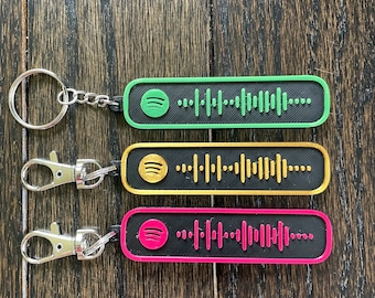 Scannable Spotify Code Keychain (3 pack)