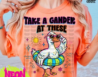 Funny Goose PNG, summer png, pool day png, outdoorsy, funny farm, lake day, summer neon png, trendy, river design, floatin and boatin png