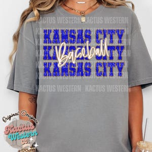 Kansas City Baseball Faux Glitter PNG, baseball season,kansas city shirt design,kc baseball png,kansas city png,kansas city baseball digital