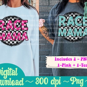 Race Mama Bundle PNG, Download istantaneo, download digitale, Racer Girlfriend, Race Mom, Racing Sister, Bandiera a scacchi, Divertimento estivo