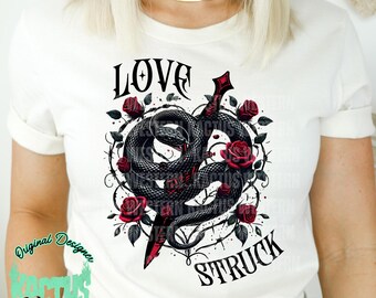 Love Struck PNG - digital download, sarcasm, Valentine, trendy design, high quality, grunge,yallternative, rock and roll, edgy, rocker