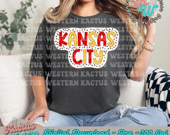Kansas City Football PNG, Spotted Designs, Championship Season, Kansas City Sport, digital download, Instant, Tailgate