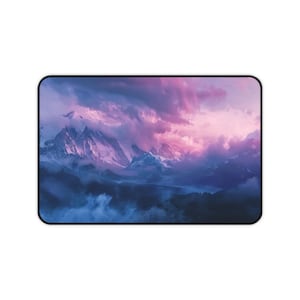View Mountain Desk Mat, Aesthetic Dreamy Nature Mouse Pad, Large Desk Pad for Office & Gaming Setup, Gift for Him Her Students