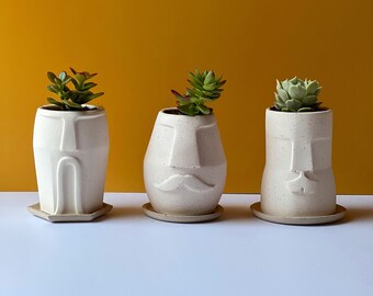 Mustache Planters