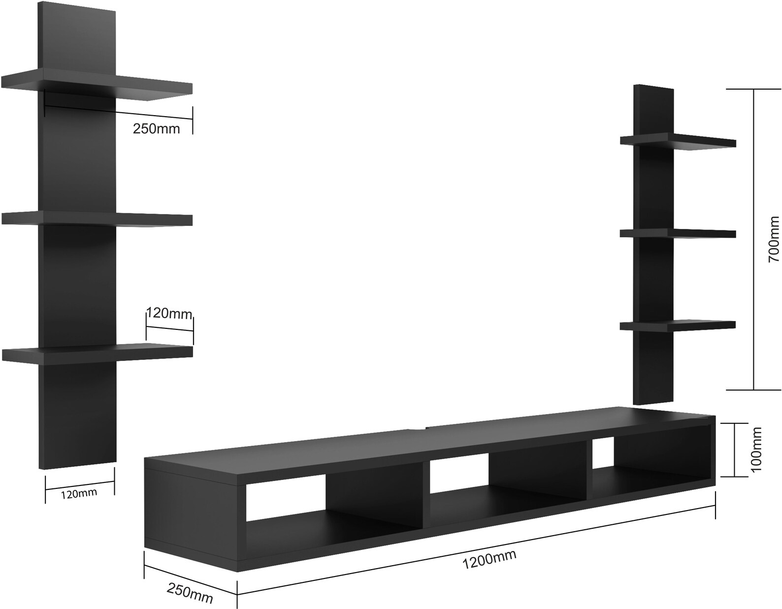 Buy Modern TV Unit Entertainment TV Unit Wall Mounted for Living Online