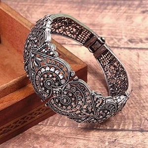 Oxidized Bangle | Tribe Bracelets | Silver Bangles| Silver Jewelry | Indian Jewellery | Oxidised Kada | Bollywood Style | Gift For Her