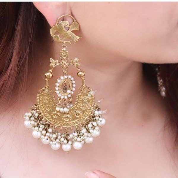 Jhumka Earrings | Hyderabadi Chandbali | Punjabi Jewelry | Punjabi Earrings | Indian Wedding | Indian Jewelry | Ethnic | Gift For Her