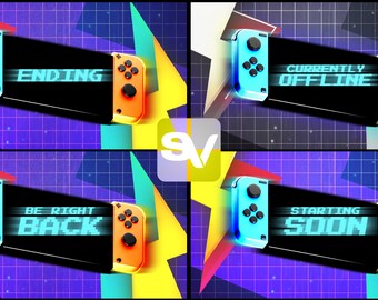 Animated Console Stream Screens: Twitch, YouTube, Facebook (Digital Download)