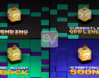 Animated Coin Box Stream Screens: Twitch, YouTube, Facebook (MP4, JPEG)