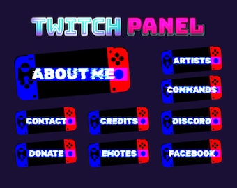 Console Twitch Panels, Custom Stream Overlay Theme