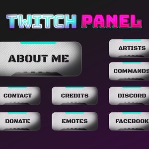 Grey Army Twitch Banner and Panels, Custom Twitch Panels, Cool Twitch Panels