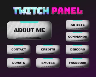 Grey Army Twitch Panels: Custom Streamer Kit (24 PNG)