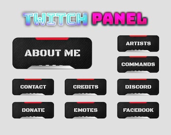 Black Army Twitch Banner and Panels, Custom Twitch Panels, Cool Twitch Panels