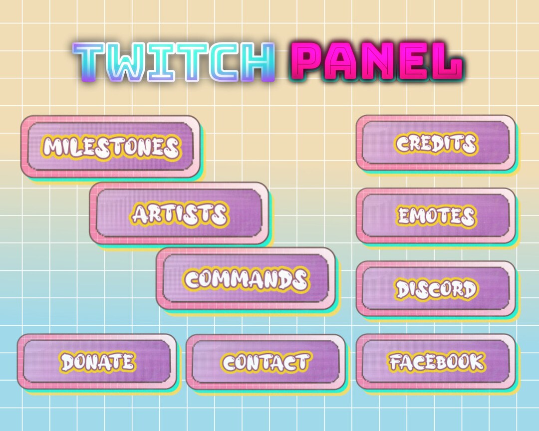 Girly Korean Dekstop Twitch Banner and Panels, Custom Twitch Panels - Etsy