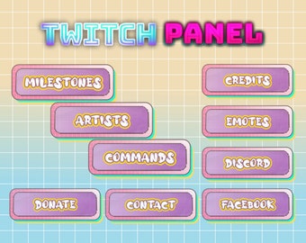 Girly Korean Desktop Twitch Panels: Custom Streamer Set