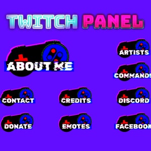 Classic Joystick Twitch Panels: 24 Custom Banners