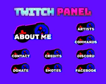 Classic Joystick Twitch Panels: 24 Custom Banners