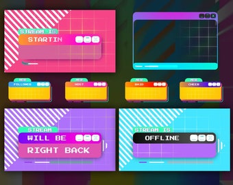 Animated Stream Screens: Twitch, YouTube, Facebook (RAR)