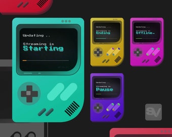 Animated Portable Console Stream Screens: Twitch, YouTube, Facebook (RAR)