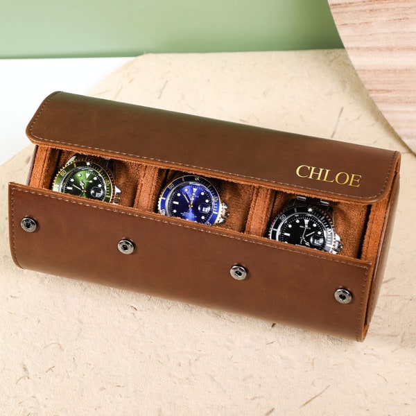 Caja Personalizada De Cuero, Regalo Para Él, Guarda Reloj Para Él, Reloj Regalos Para Papás, Regalo De Novio, Regalo Para Novio, Regalo De Navidad