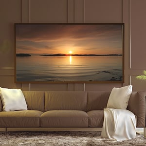 Printable Sunset Poster, Sunset and Sea, Downloadable Poster