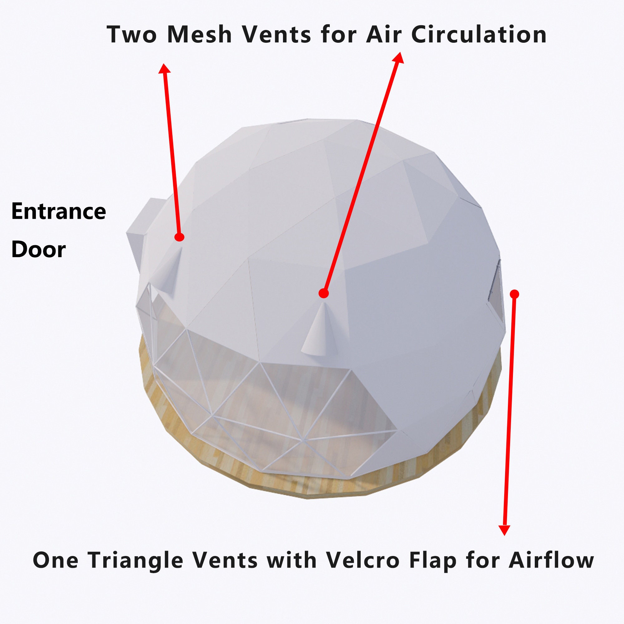 Tenda a cupola geodetica 20 piedi 6 m, casa geodetica, case a cupola