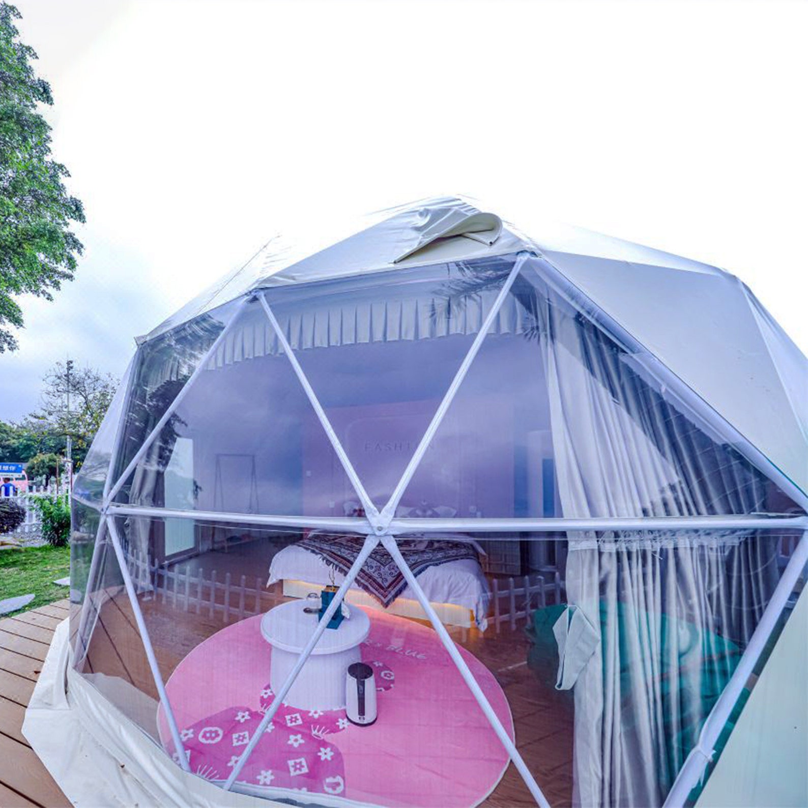 Tenda a cupola geodetica 20 piedi 6 m, casa geodetica, case a cupola