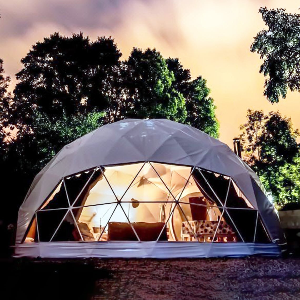 Tenda a cupola geodetica 20 piedi 6 m, casa geodetica, case a cupola