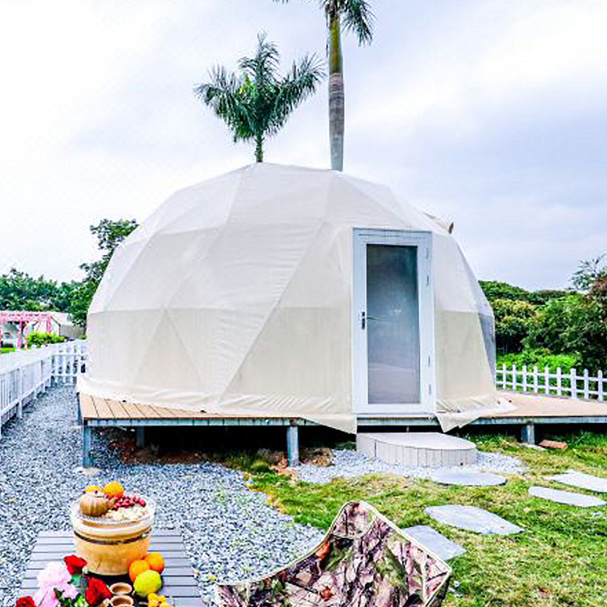 Tenda a cupola geodetica 20 piedi 6 m, casa geodetica, case a cupola