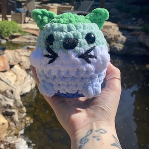 Custom Crochet Mini Cat Plushie, Cat Lover Gift, Gay Pride Flag Gift, Animal Lover Gift, Pride Gift, MLM Gift, Cat Toy, Pride Plush