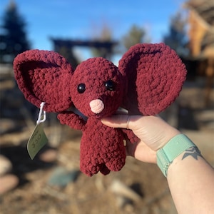 Crochet Mouse Plushie, Handmade Mouse Stuffie, Mouse Lover Gift, Animal Lover Gift, Little Kid Gift, Little Girl Gift, Little Boy Gift