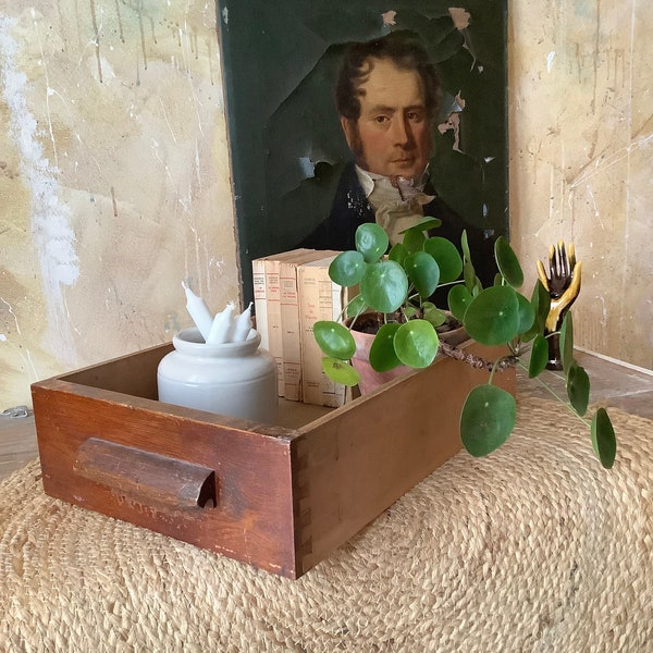 Tiroir de bureau ancien en bois