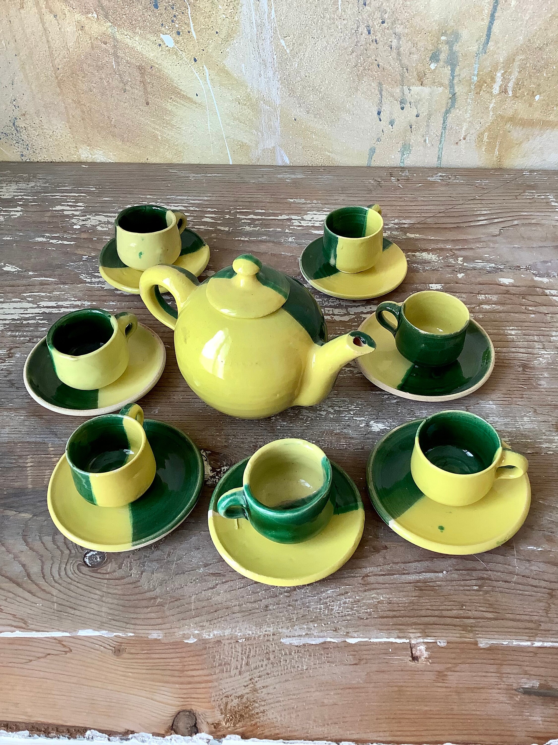 Jouet Ancien Service à Thé En Métal - Fabrication Française CBG - Dinette Vintage