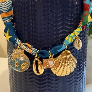 Handgemaakte bandana-sjaal-bedelketting: veelzijdige strandsieraden