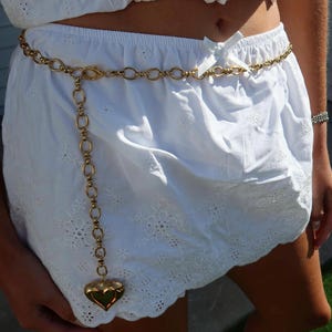 Gold Heart Chain Belt - Etsy display picture 2