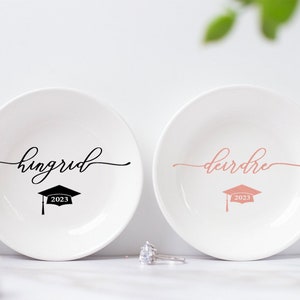 Personalized Graduation Ring Dish /Graduation Jewelry Holder /Custom Trinket Dish/ Class Of 2023 Gift/Daughter Grad Gift /College Graduation