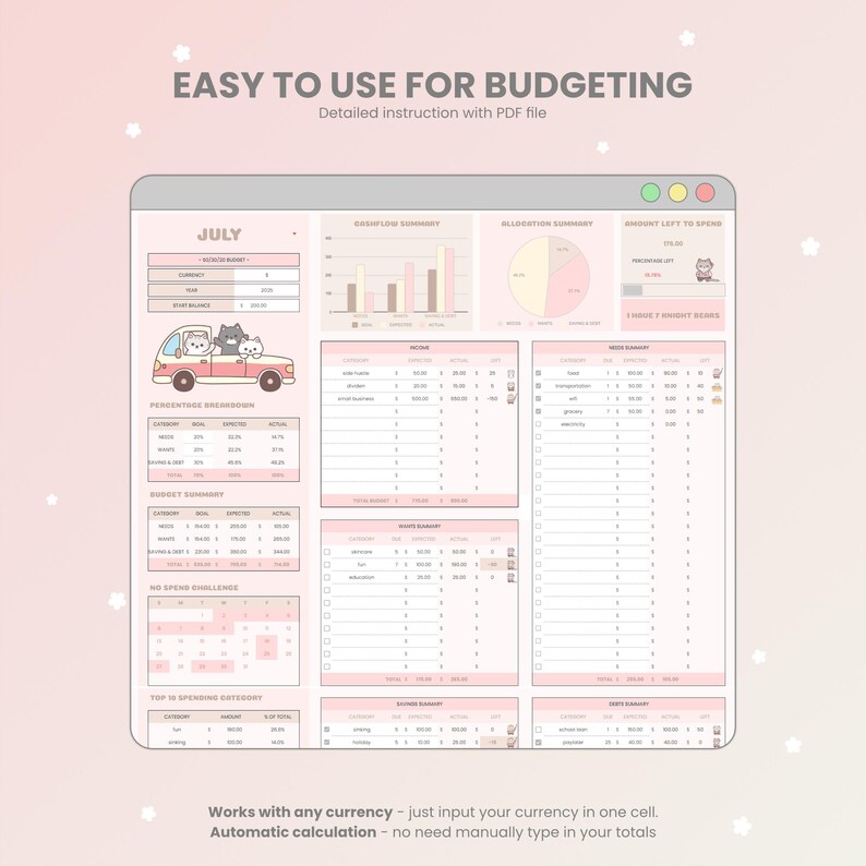 Google Sheets Savings Tracker Personal Finance Spreadsheet Template Etsy
