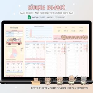 Google Sheets Budget Planner: Monthly Budget Spreadsheet (Digital Download)