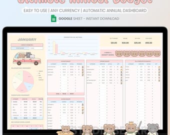 Ultimate Annual Budget Spreadsheet: Google Sheets Template (Digital Download)