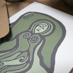 Northumberlandia Kunst Göttin Gaia Statue | Recycelte umweltfreundliche Grußkarte.