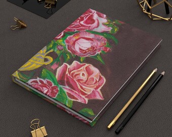 Floral Hardcover Journal: Vintage Rose Design, Writing Notebook