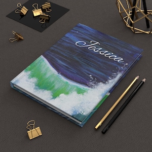 Custom Ocean Waves Journal: Hardcover Notebook for Writers & Artists