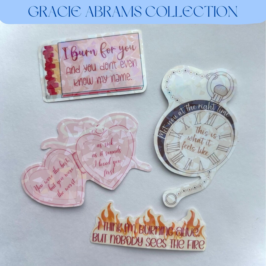 Gracie Abrams Inspired Sticker Designslyricsi Love You, Im ...