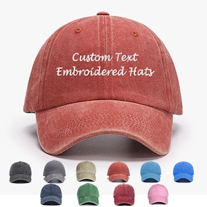 Custom Embroidered Hat,Personalized Dad Cap,Embroidery Logo baseball hat,Your own text monogram,