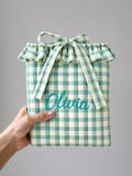 Custom Embroidered Book Sleeve, Personalized Name Quilted Book Cover, Soft Padded Book Protector, Handmade Book Lover Gift for Readers