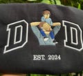 Embroidered dad shirt, Custom embroidered father tshirt, custom father embroidered tshirt, Custom embroidered photo, Sweatshirt-Hoodie shirt product logo