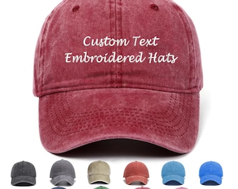 Boné personalizado com bordado, boné estilo "dad cap" personalizado, boné de beisebol com logotipo bordado, monograma com seu próprio texto.